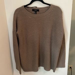 Taupe Forever21 Oversized Knit Sweater